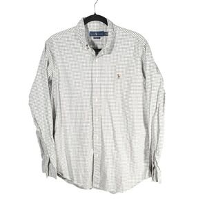 Ralph Lauren Mens Classic Fit Gingham Button Down Shirt Size Medium